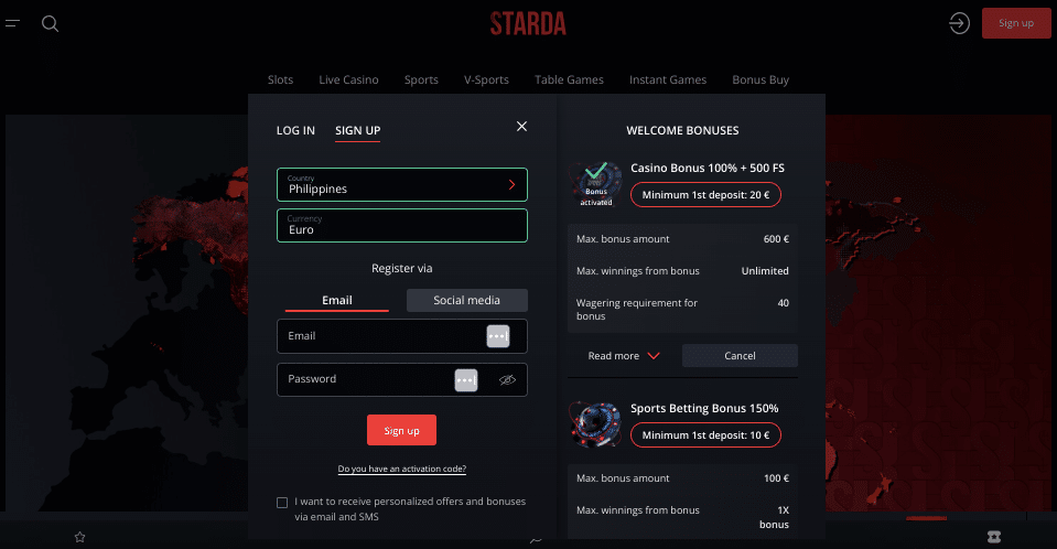 Vbet promo code